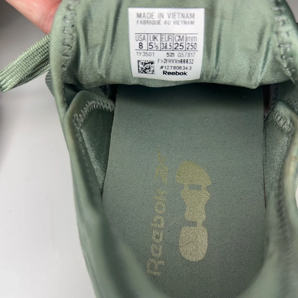 REEBOK DAILY FIT DMX LOW SLIP-ON TRAINERS‎ SNEAKERS WOMEN SHOES GREEN SIZE 8